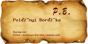 Polónyi Boróka névjegykártya